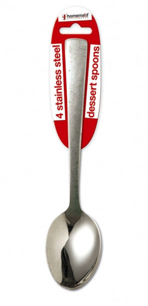 4 Stainless Steel Desert Spoons 4 Stainless Steel Desert Spoons